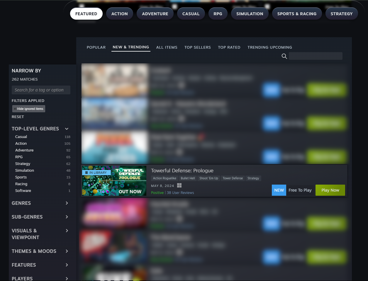On the Steam’s New & Trending…in Free category